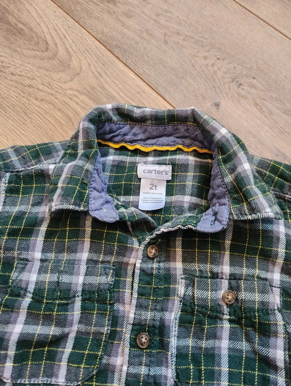 2t Carter's Thick Flannel Button Up Shirt